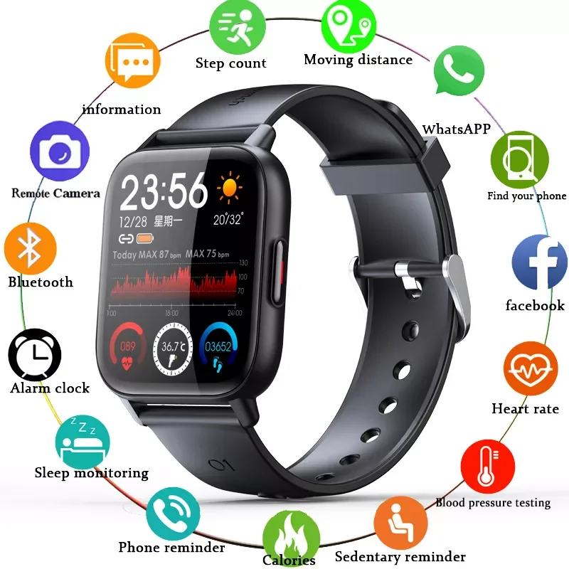 LIGE 2021 New Body Temperature Smart Watch Men Women IP67 Waterproof Information Call Reminder Woman Watches Man For iOS Android
LIGE 2021 New Body Temperature Smart Watch Men Women IP67 Waterproof Information Call Reminder Woman Watches Man For iOS Android