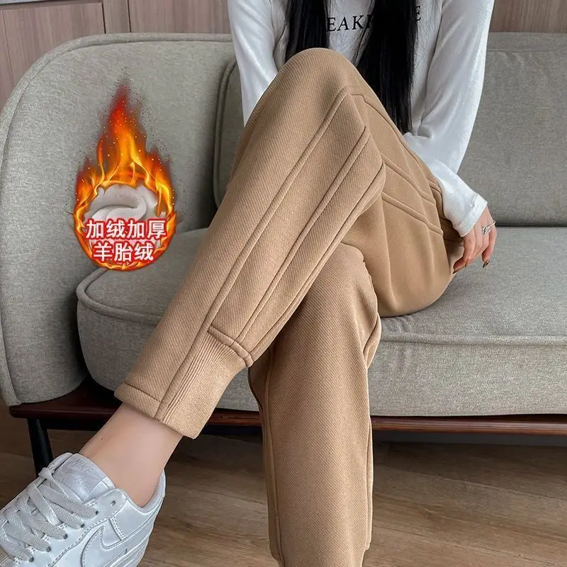 Уличные однотонные толстые спортивные брюки, новинка осень-зима, свободные удобные брюки с эластичным поясом, простая женская одежда
Уличные однотонные толстые спортивные брюки, новинка осень-зима, свободные удобные брюки с эластичным поясом, простая женская одежда