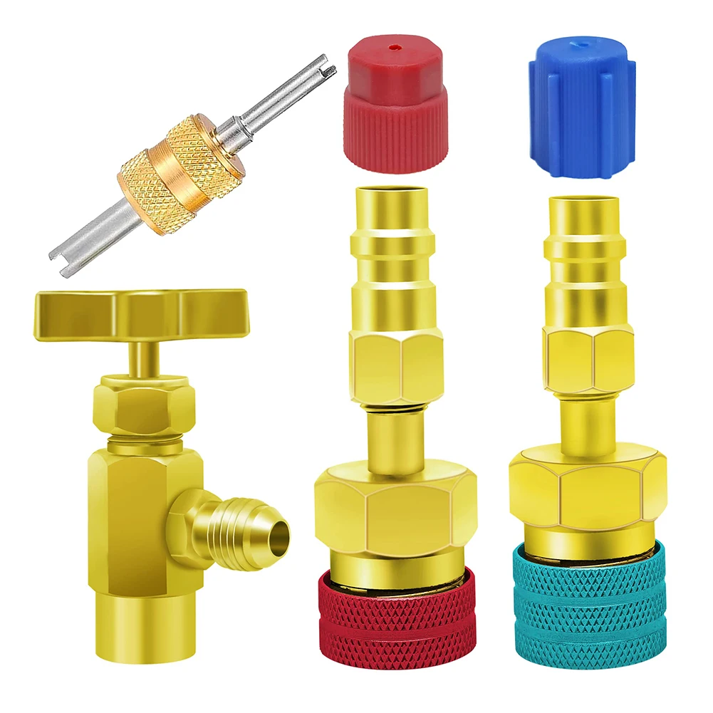 2pcs Quick Coupler Connector Adapters Set R1234YF To R134A High Quick Couplers Connector Air Conditioning Fitting Tool
2pcs Quick Coupler Connector Adapters Set R1234YF To R134A High Quick Couplers Connector Air Conditioning Fitting Tool