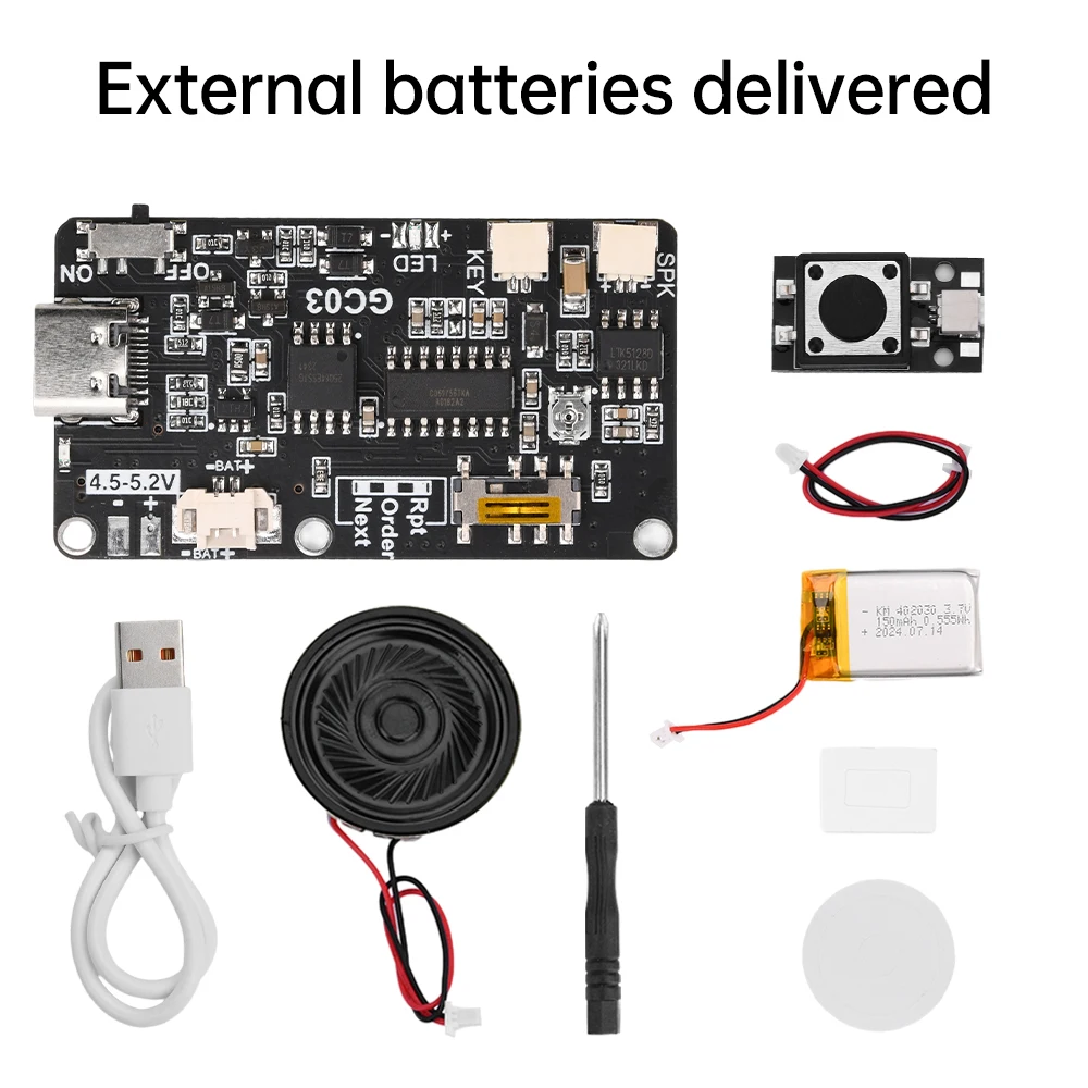 Записываемый звуковой модуль, 8 м, MP3, WAV, кнопка управления, музыкальный голосовой плеер, программируемая плата с динамиком для DIY, поздравительная открытка, подарок
Записываемый звуковой модуль, 8 м, MP3, WAV, кнопка управления, музыкальный голосовой плеер, программируемая плата с динамиком для DIY, поздравительная открытка, подарок