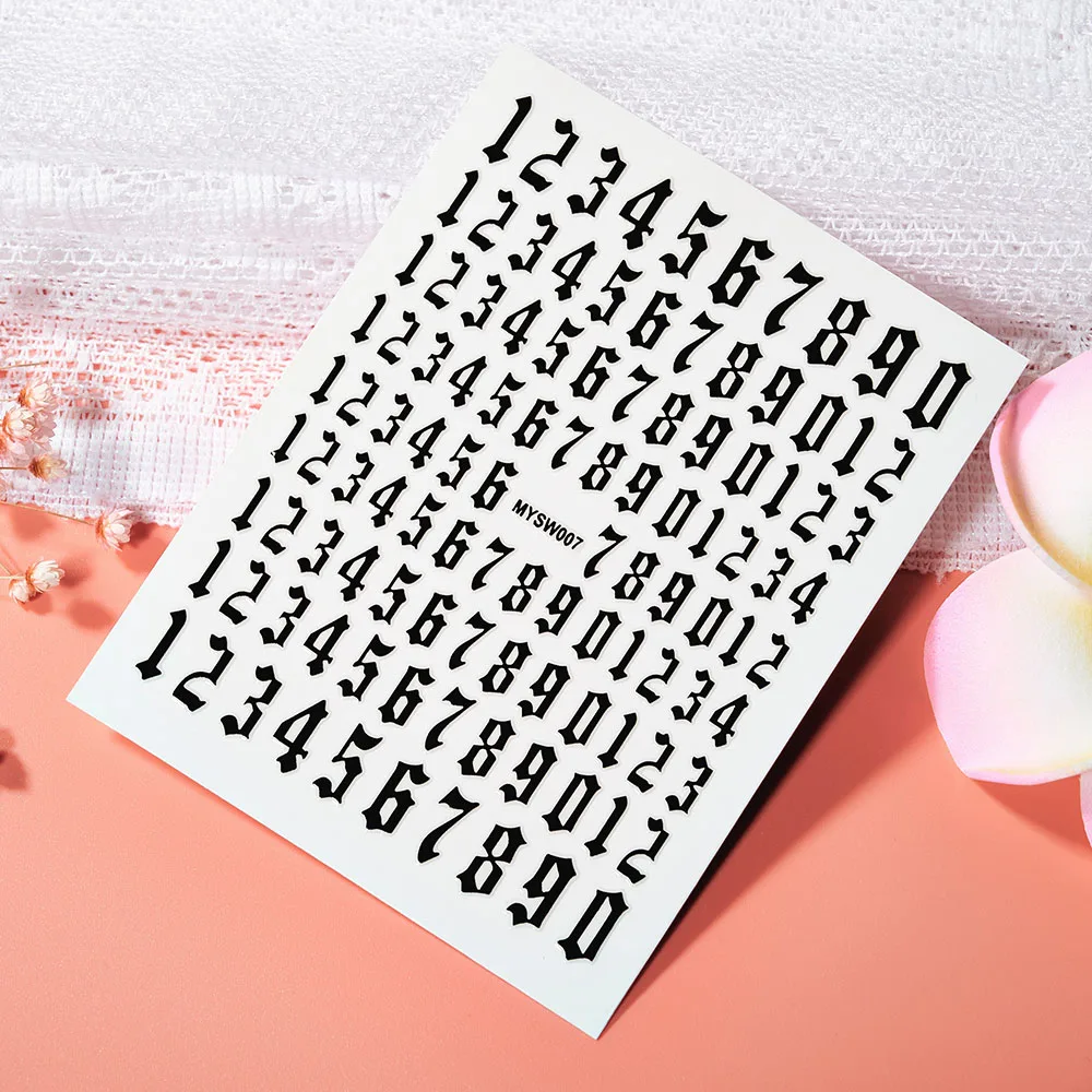 1 PCS Large Number Nail Art Stickers Luxury 3D Vintage Roman Numerals Nail Decals Self Adhesive Nail Art Stickers Decorations
1 PCS Large Number Nail Art Stickers Luxury 3D Vintage Roman Numerals Nail Decals Self Adhesive Nail Art Stickers Decorations