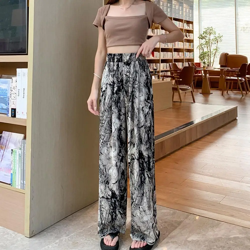 Women Pants High Waist Wide Leg Loose Straight Women Trousers Elastic Waist Thin Deep Crotch Full Length Lady Casual Trousers
Women Pants High Waist Wide Leg Loose Straight Women Trousers Elastic Waist Thin Deep Crotch Full Length Lady Casual Trousers