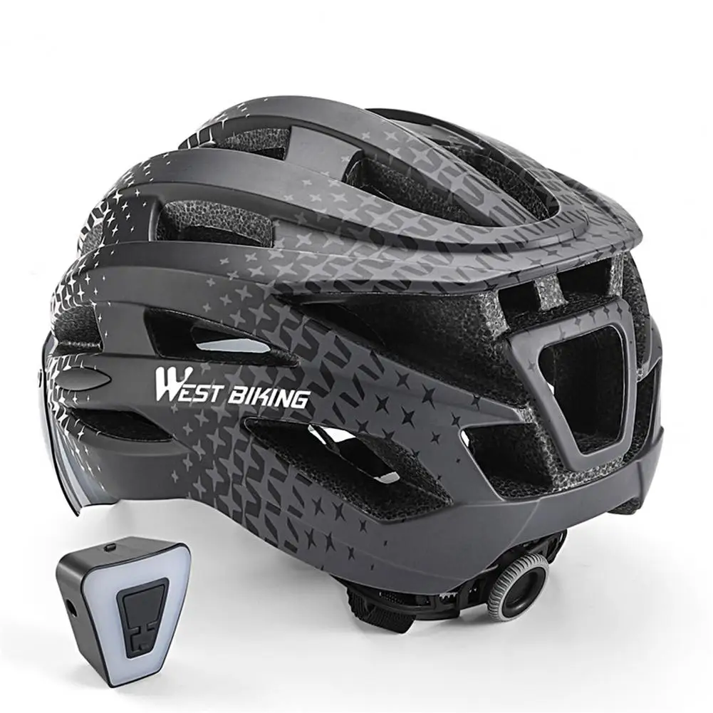 1 Set Strong Safety Helmet Magnetic Clasp Design Bicycle Helmet Sturdy Glasses Cycling Helmet with Light Protective Head
1 Set Strong Safety Helmet Magnetic Clasp Design Bicycle Helmet Sturdy Glasses Cycling Helmet with Light Protective Head