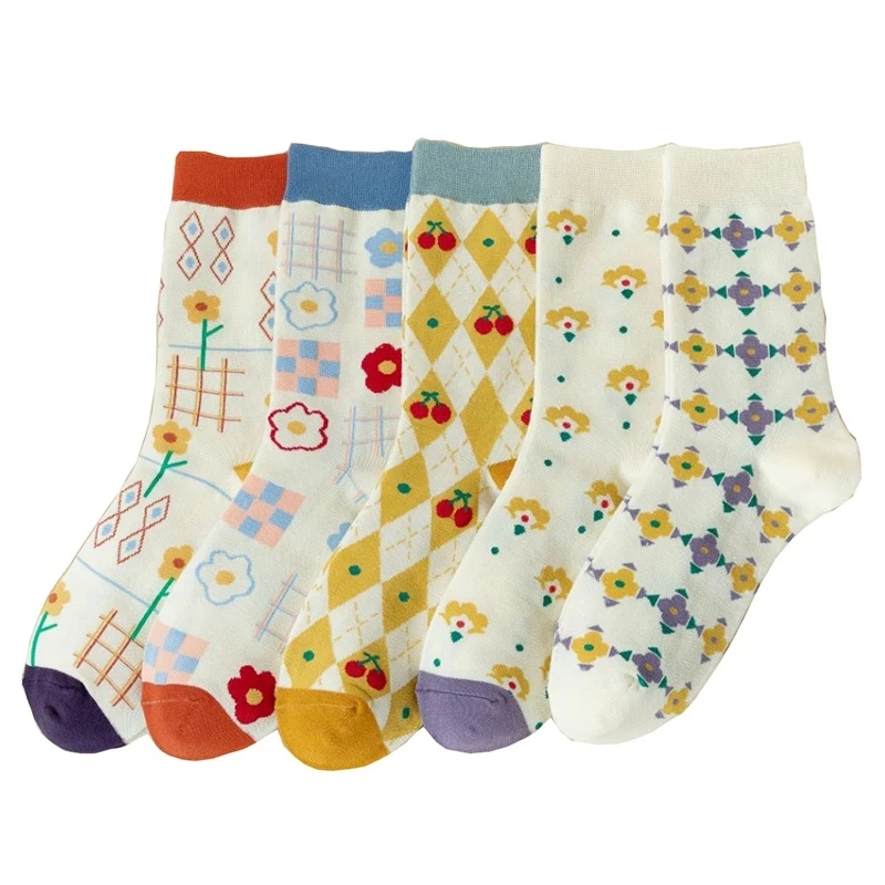 5 Pairs Kawaii Girl Style Middle Tube Socks Women Fashion New Printing Cycling Socks Set Cute Skateboard Leg Warmer Socks Woman
5 Pairs Kawaii Girl Style Middle Tube Socks Women Fashion New Printing Cycling Socks Set Cute Skateboard Leg Warmer Socks Woman
