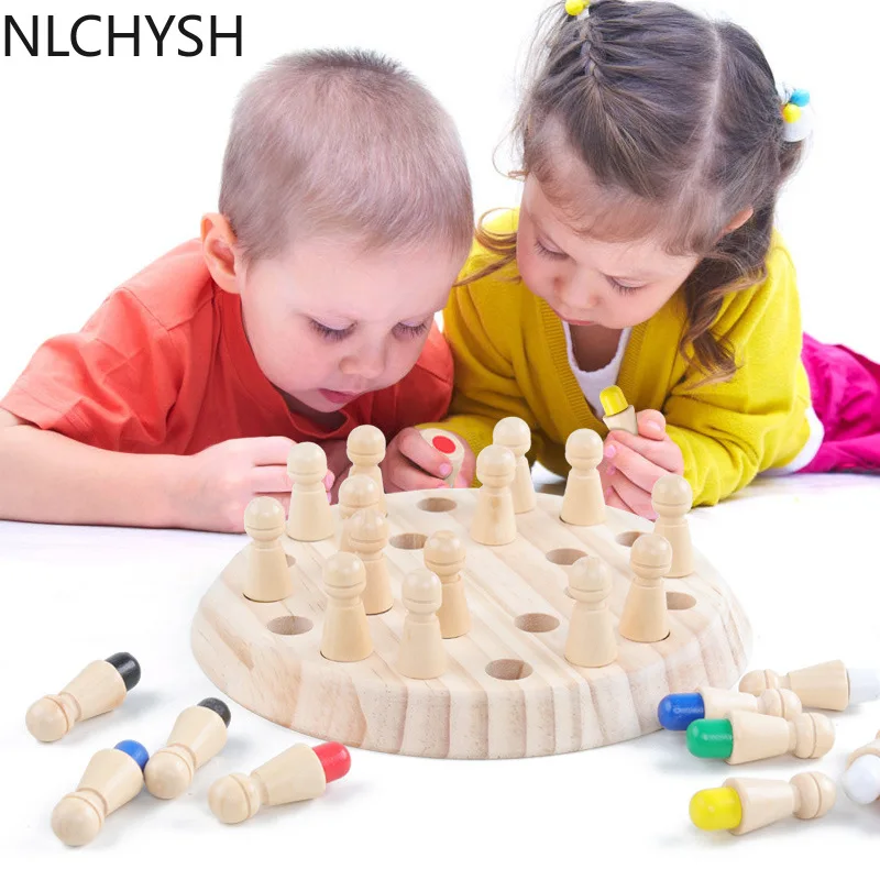 

Детские деревянные игрушки, пазлы, цветные запоминающие шахматы, игра, интеллектуальные детские настольные игры для вечеринок, обучающие и...