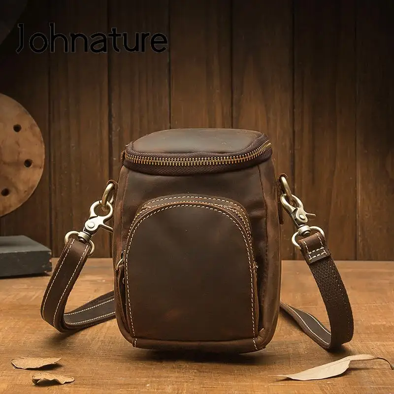 Johnature Handmade Cow Leather Messenger Bag Men Multi Functional Waist Bags Vintage Solid Color Mobile Phone Shoulder Bags
Johnature Handmade Cow Leather Messenger Bag Men Multi Functional Waist Bags Vintage Solid Color Mobile Phone Shoulder Bags