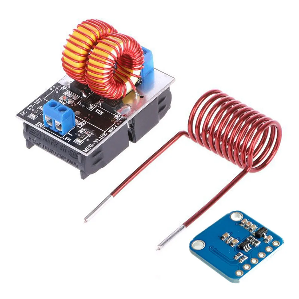 DC5-12.0V Non-tap Mini ZVS Heating Board 120W Inductive Flyback Heating Driver With Blue LED Indicator Light
DC5-12.0V Non-tap Mini ZVS Heating Board 120W Inductive Flyback Heating Driver With Blue LED Indicator Light