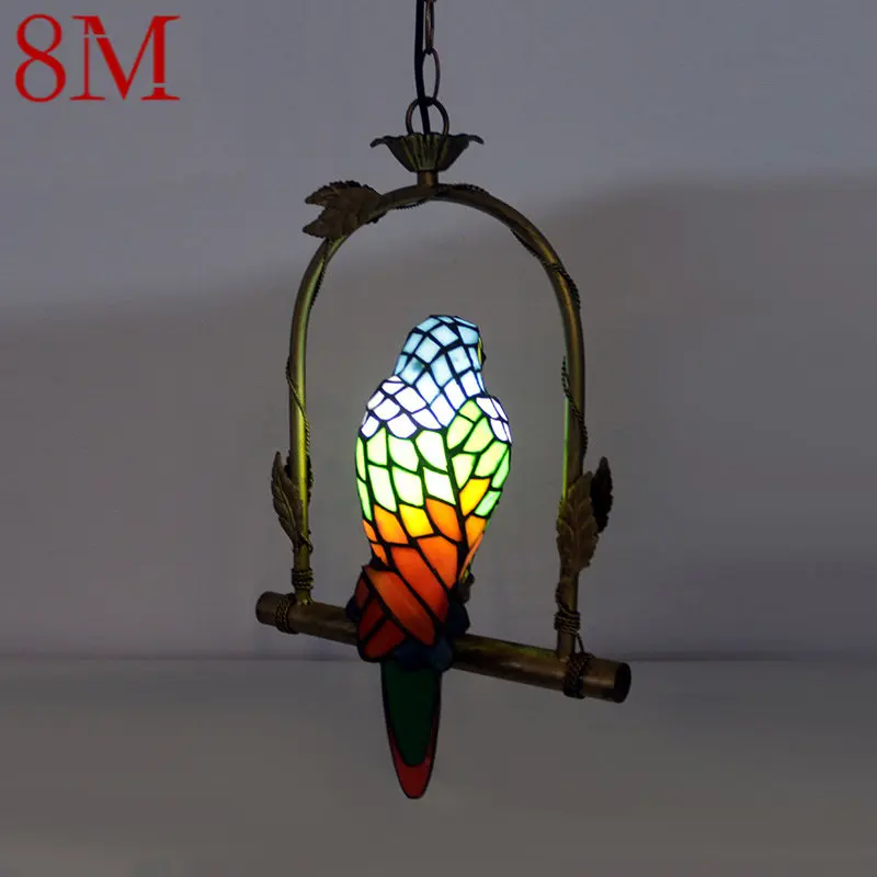 8M Tiffany Parrot Pendant Lamp LED Vintage Creative Glass Hanging Light for Home Decor Balcony Study Aisle Chandelier
8M Tiffany Parrot Pendant Lamp LED Vintage Creative Glass Hanging Light for Home Decor Balcony Study Aisle Chandelier