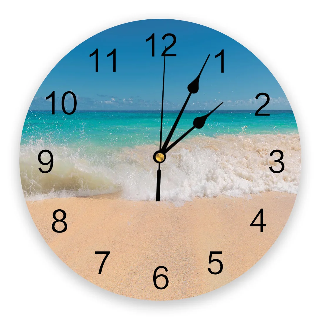 Beach Island Waves Blue PVC Silent Wall Clock for Office Bedroom Modern Hanging Watch for Kitchen Decor Creative Digital Clock
Beach Island Waves Blue PVC Silent Wall Clock for Office Bedroom Modern Hanging Watch for Kitchen Decor Creative Digital Clock