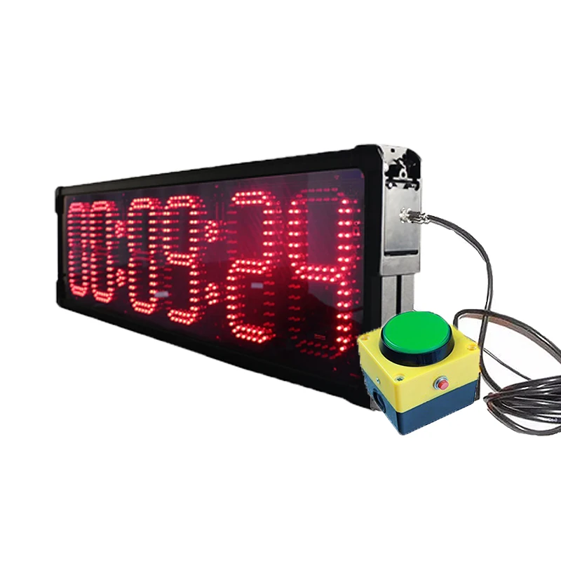 

Waterproof Large Outdoor Use 12/24H Clock Digital Countdown Marathon Timer with Button Control & Remote Control