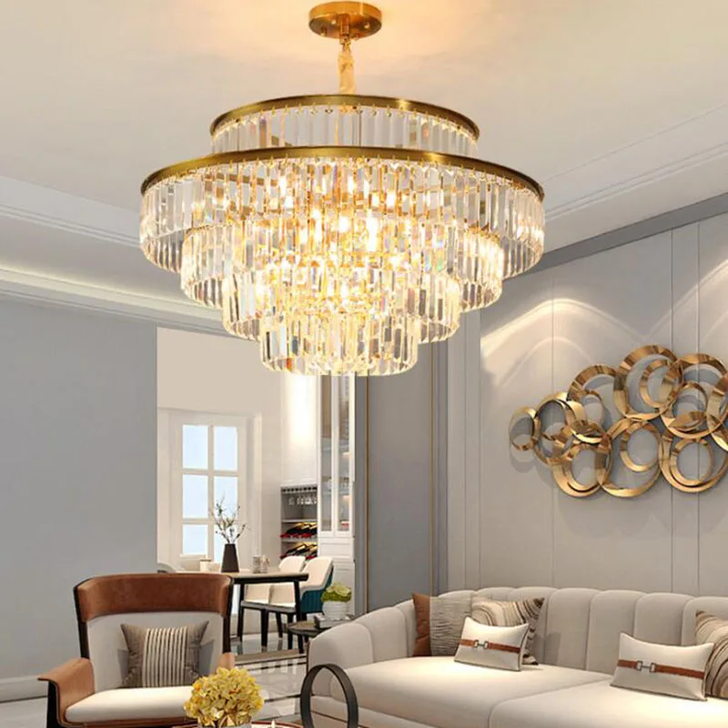 New Modern Gold LED Crystal Chandelier American style living room bedroom dining room chandelier creative personality lighting
New Modern Gold LED Crystal Chandelier American style living room bedroom dining room chandelier creative personality lighting