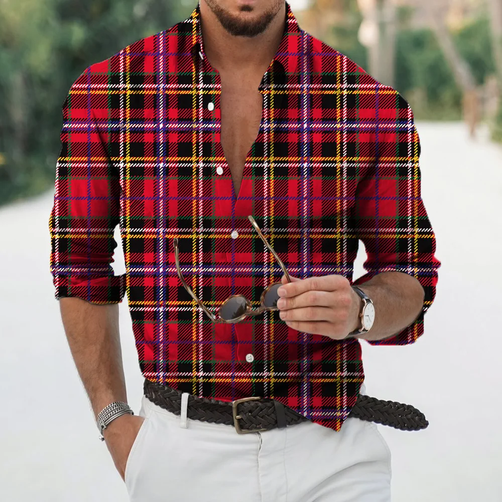 Autumn Plaid Shirts For Mens Blouse 3D Printed Plaid Long Sleeve Shirt Casual Oversized Tops Tees Shirt Homme Autumn Clothing
Autumn Plaid Shirts For Mens Blouse 3D Printed Plaid Long Sleeve Shirt Casual Oversized Tops Tees Shirt Homme Autumn Clothing