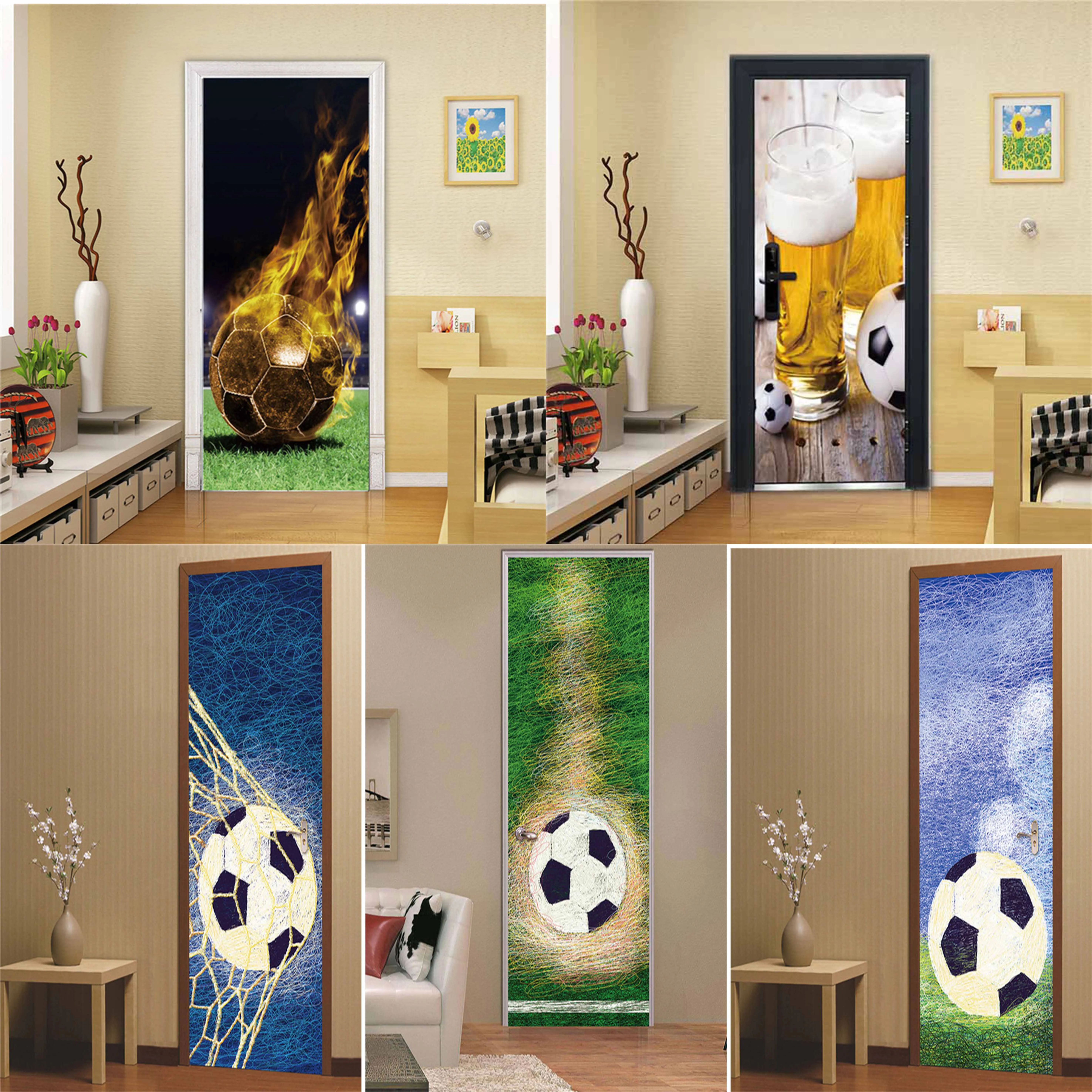 Creative Football Door Sticker Self Adhesive PVC Waterproof Wallpaper Home Wall Sticker Decorative Bedroom Door Poster
Creative Football Door Sticker Self Adhesive PVC Waterproof Wallpaper Home Wall Sticker Decorative Bedroom Door Poster
