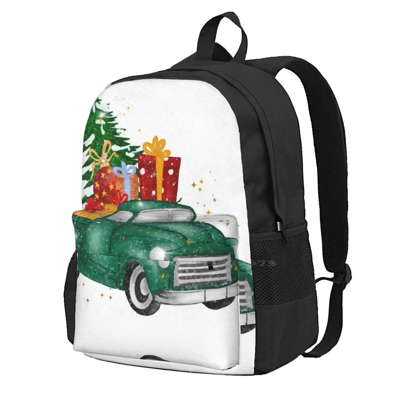 Рождественский зеленый грузовик с наградами, рюкзак с 3D-принтом с надписью "Merry Christmas", Студенческая сумка с радостью Рождества 
Рождественский зеленый грузовик с наградами, рюкзак с 3D-принтом с надписью "Merry Christmas", Студенческая сумка с радостью Рождества