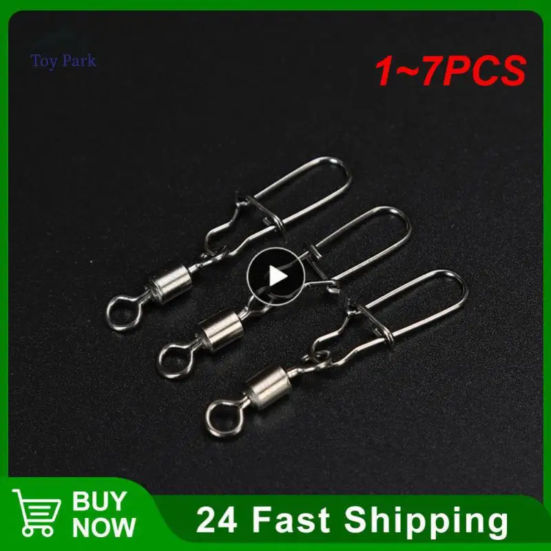 1~7PCS lot Fishing Connector Swivels Interlock Pin Snap Rolling Swivel Stainless Steel Snap Fishhook Lure Fishing Accessories
1~7PCS lot Fishing Connector Swivels Interlock Pin Snap Rolling Swivel Stainless Steel Snap Fishhook Lure Fishing Accessories