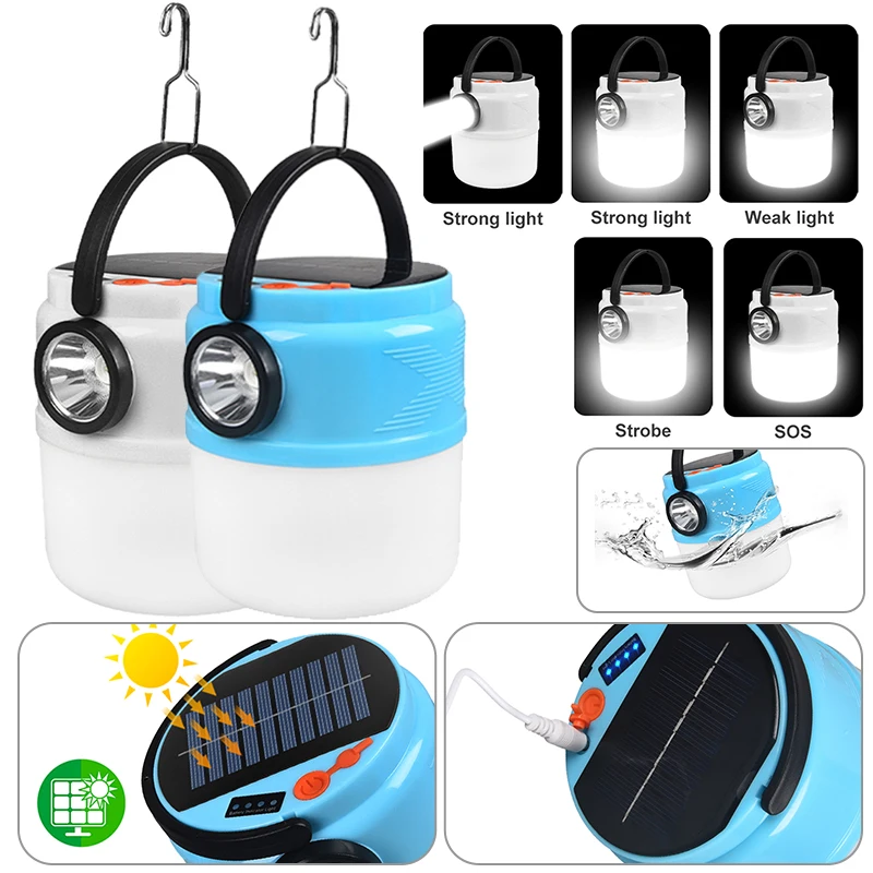 LED Solar Camping Lamp Power Display with Hook Camping Lighting Waterproof Handheld Torch Lamp Dimmable for Outdoor Tent Lamp
LED Solar Camping Lamp Power Display with Hook Camping Lighting Waterproof Handheld Torch Lamp Dimmable for Outdoor Tent Lamp