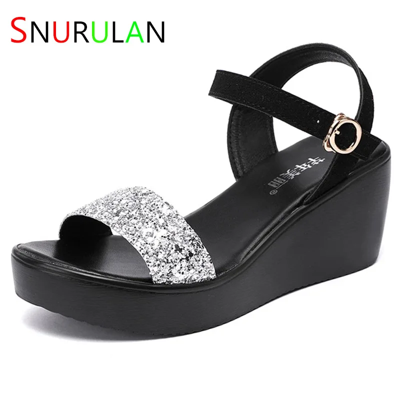 Small Big Size 32-43 Bling Silver Black High Heels Wedges Shoes Women Summer 2023 Thick Sole Platform Sandals Beach
Small Big Size 32-43 Bling Silver Black High Heels Wedges Shoes Women Summer 2023 Thick Sole Platform Sandals Beach
