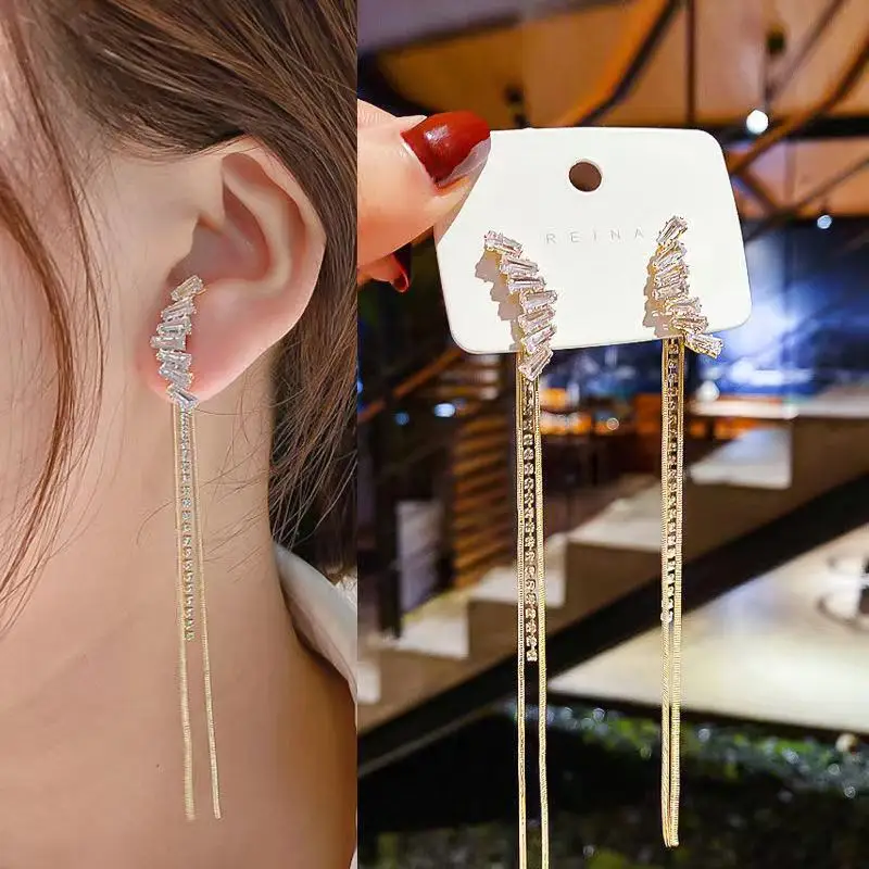 Fashionable And Gorgeous Shiny Diamond Wings Long Tassel Earrings For Women Korean Fashion Earring Birthday Party Jewelry Gifts
Fashionable And Gorgeous Shiny Diamond Wings Long Tassel Earrings For Women Korean Fashion Earring Birthday Party Jewelry Gifts