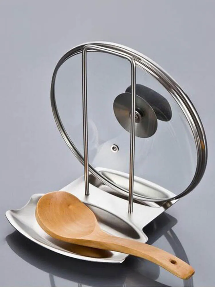Stainless Steel Pot Lid Rack Detachable Pan Cover Shelf Kitchen Multifunctional Spatula Holder Spoon Stand Kitchen Accessories
Stainless Steel Pot Lid Rack Detachable Pan Cover Shelf Kitchen Multifunctional Spatula Holder Spoon Stand Kitchen Accessories