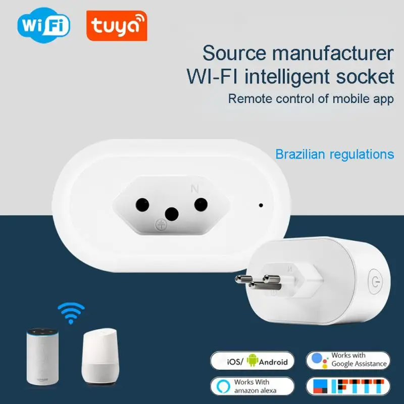 Умная розетка Tuya, 16 А, с голосовым управлением и поддержкой Wi-Fi
Умная розетка Tuya, 16 А, с голосовым управлением и поддержкой Wi-Fi