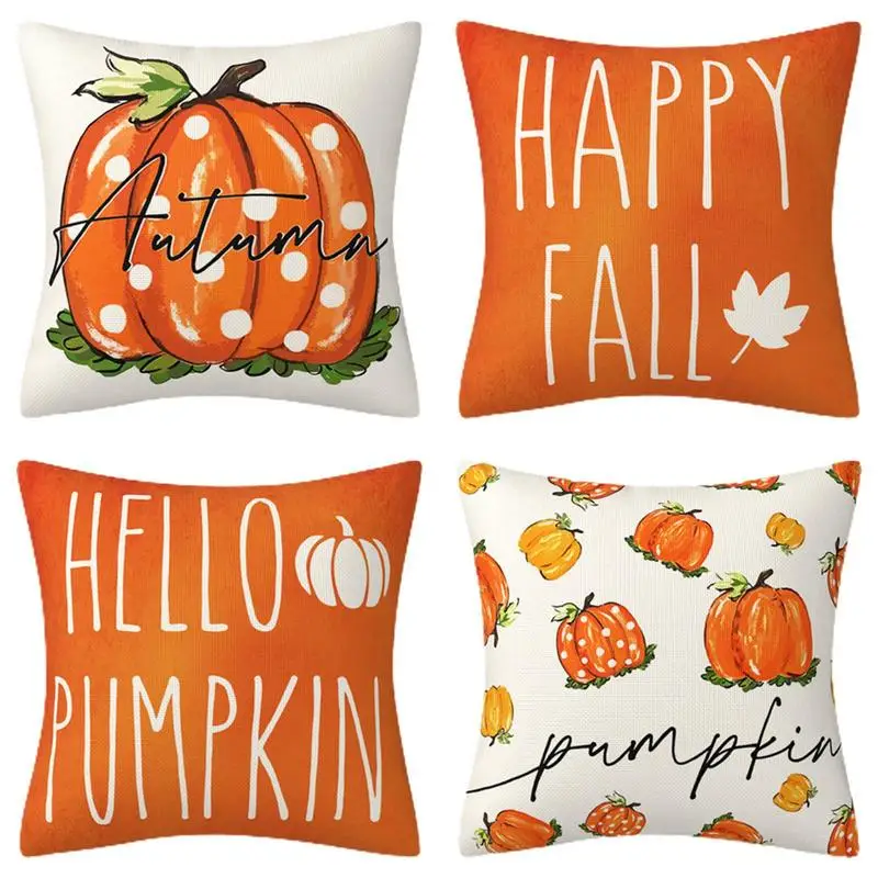 Fall Orange Throw Pillow Covers 4pcs Fall Cushion Covers With Invisible Zipper Harvest Pillow Covers Autumn Outdoor Pillows
Fall Orange Throw Pillow Covers 4pcs Fall Cushion Covers With Invisible Zipper Harvest Pillow Covers Autumn Outdoor Pillows