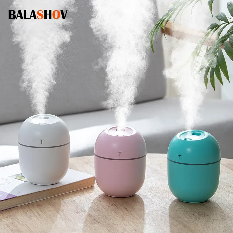 

220ML Mini Ultrasonic Air Humidifier Essential Oil Diffuser For Home Office Car Purifier USB Aroma Diffuser Mist Maker LED Lamp