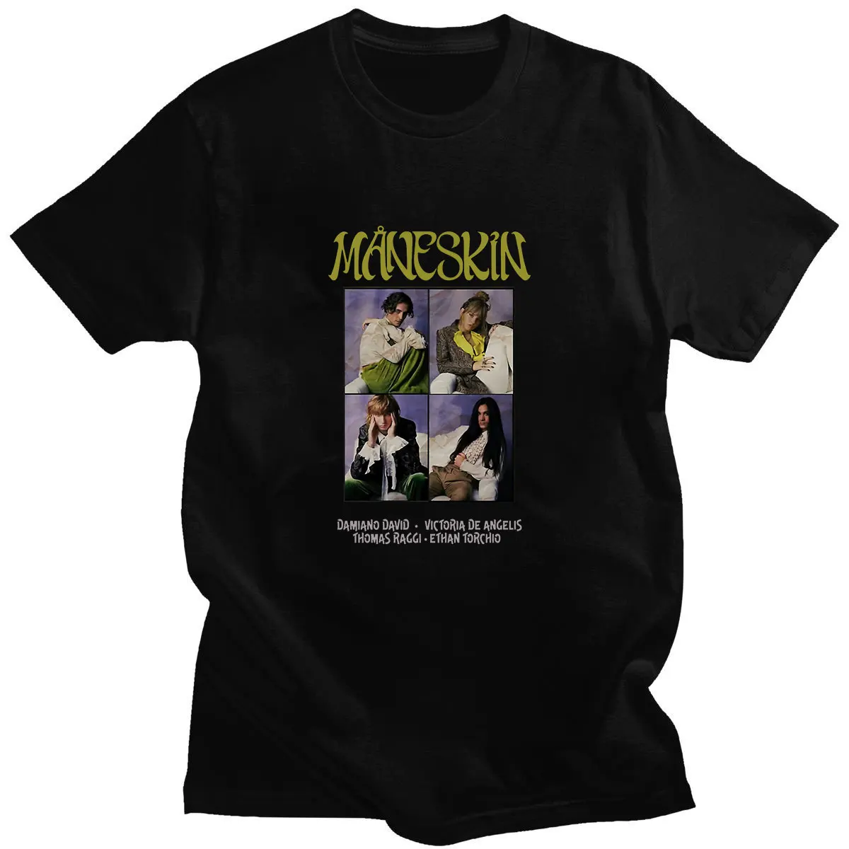 2021 Hot Sale T-shirts Maneskin Round Neck T-shirt Hipster Men's Novelty Short Sleeves Tshirts Manga Clothing Couple Streetwears
2021 Hot Sale T-shirts Maneskin Round Neck T-shirt Hipster Men's Novelty Short Sleeves Tshirts Manga Clothing Couple Streetwears