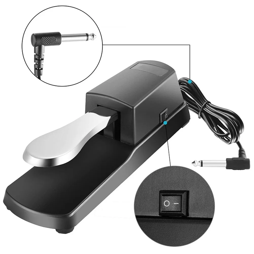 Digital Piano Sustain Damper Pedal 1pcs 23 X 7cm / 9 X 2.8in Approx. 1.5m / 4.9ft Approx. 360g Chrome Plated Pedal
Digital Piano Sustain Damper Pedal 1pcs 23 X 7cm / 9 X 2.8in Approx. 1.5m / 4.9ft Approx. 360g Chrome Plated Pedal