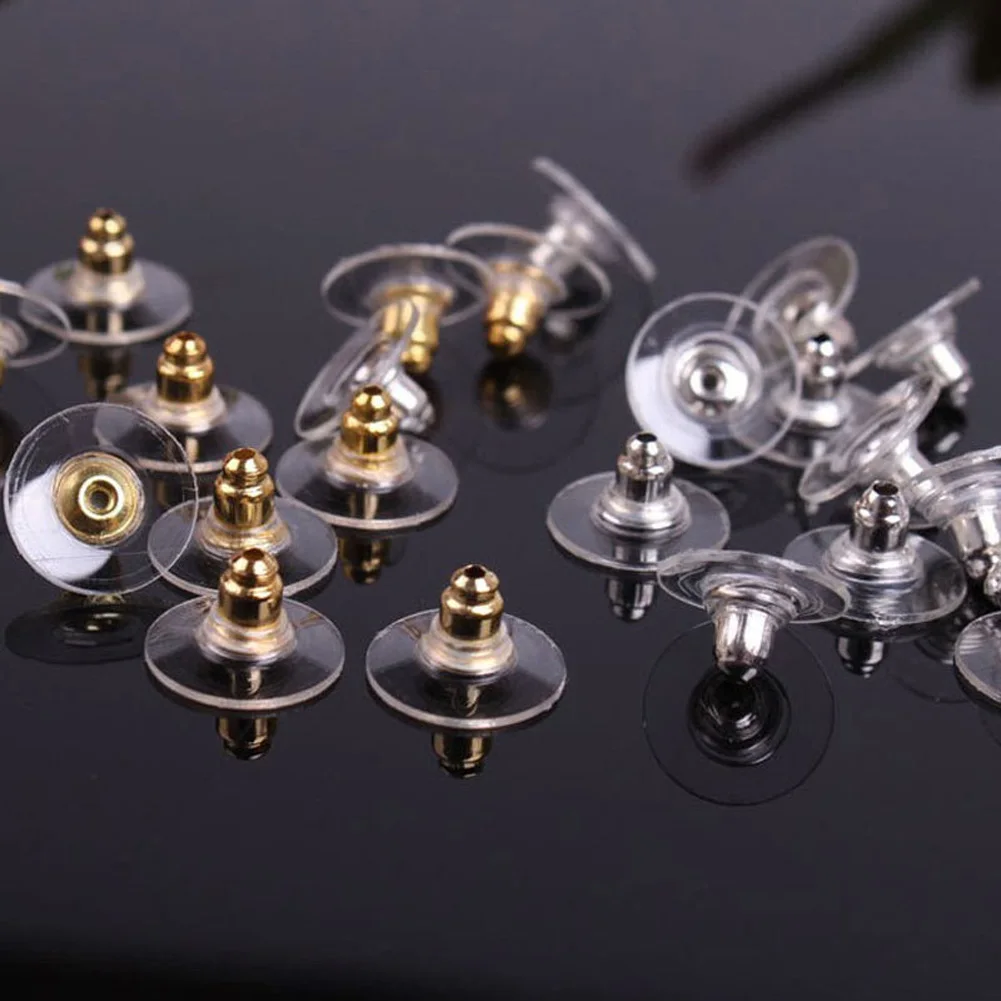 100PC Earring Backs Post Backings Stopper Silver Golden Stud Secure Hook Earring Findings Jewelry Making Accessories
100PC Earring Backs Post Backings Stopper Silver Golden Stud Secure Hook Earring Findings Jewelry Making Accessories
