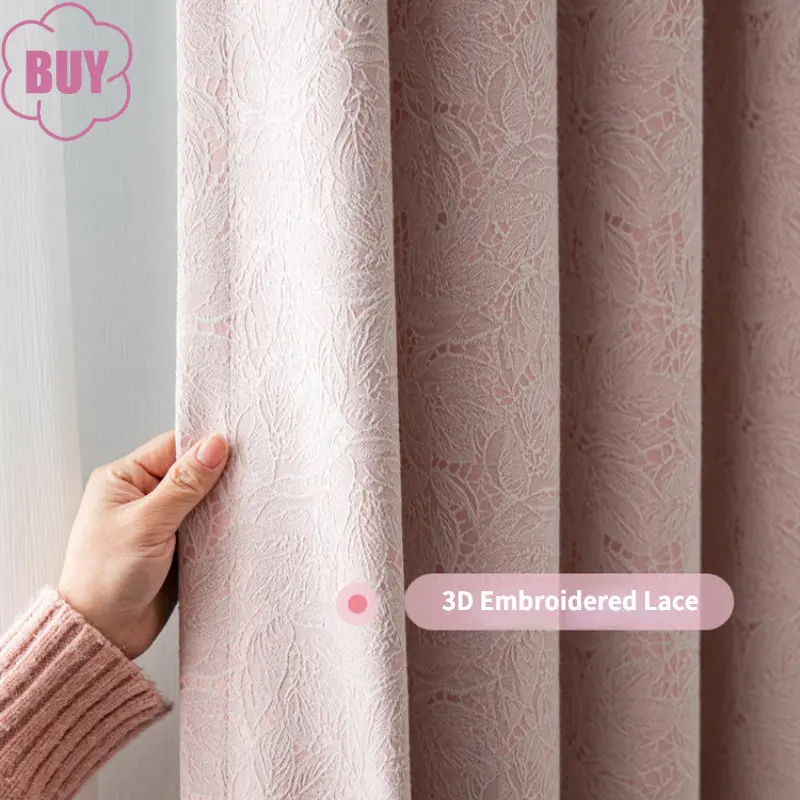 Nordic Curtains for Living Dining Room Bedroom Modern Custom Luxury French Lace Embroidered Pink Princess Room Window Curtain
Nordic Curtains for Living Dining Room Bedroom Modern Custom Luxury French Lace Embroidered Pink Princess Room Window Curtain