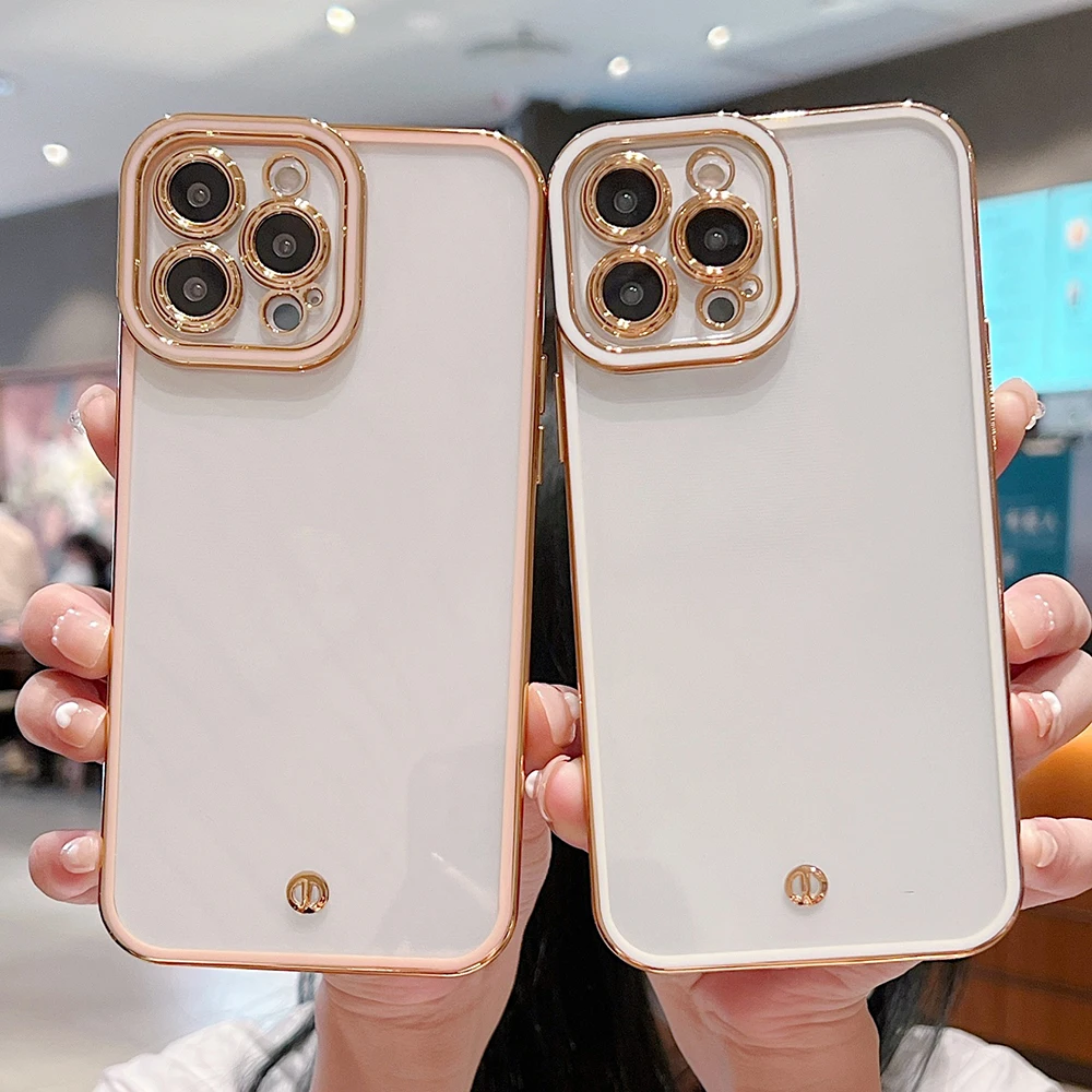 Plating Edge Phone Case For iPhone 13 12 Mini 11 Pro XS Max XR X 8 7 Plus SE 2022 2020 Soft TPU Clear Back Cover
Plating Edge Phone Case For iPhone 13 12 Mini 11 Pro XS Max XR X 8 7 Plus SE 2022 2020 Soft TPU Clear Back Cover