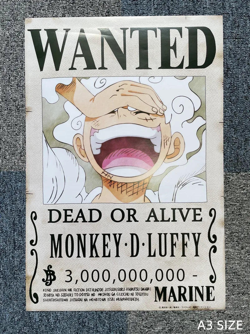 Straw Hat Pirates New Wanted Poster Law Kid 3 Billion Berry Bounty Order Latest Four Emperors A3 A4 Posters Toy
Straw Hat Pirates New Wanted Poster Law Kid 3 Billion Berry Bounty Order Latest Four Emperors A3 A4 Posters Toy