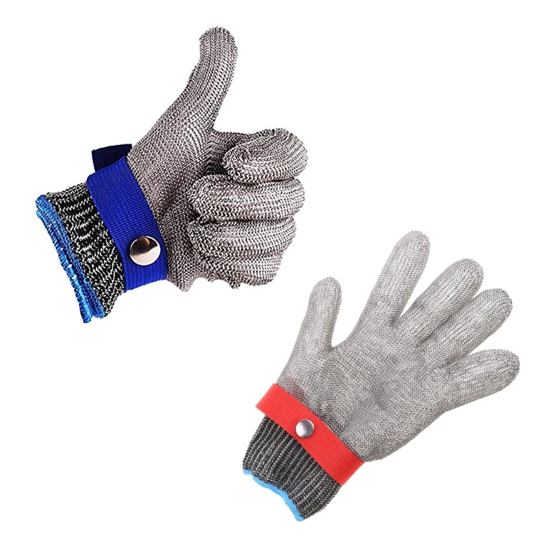 2021 New Blue Red Safety Cut Proof Stab Resistant Stainless Steel Metal Mesh Butcher Glove High Performance Level 5 Protection 
2021 New Blue Red Safety Cut Proof Stab Resistant Stainless Steel Metal Mesh Butcher Glove High Performance Level 5 Protection