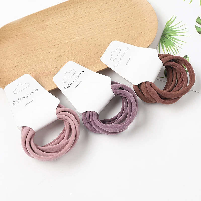 6Pcs/Set High Elastic Hair Rope Women Girls Basic Hair Bands Seamless Hair Ring Solid Color Hair Accessories Ponytail Holder
6Pcs/Set High Elastic Hair Rope Women Girls Basic Hair Bands Seamless Hair Ring Solid Color Hair Accessories Ponytail Holder
