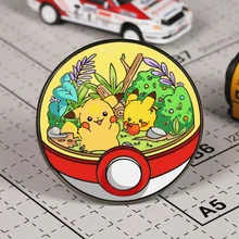 Pokemon Badge Pikachu Brooch Enamel Pin Lapel Pins Badge Hats Clothes Backpack Decoration Jewelry Accessories Fans Gift