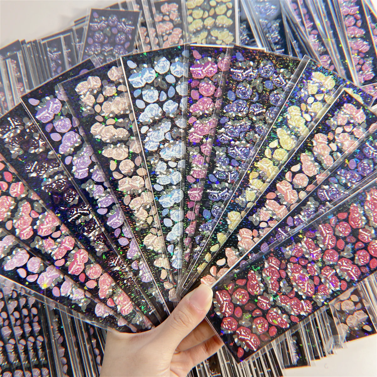 Flower Rose Stickers Beautiful Shiny Laser Phone Stationery Idol Card DIY Material Decorative Sticker Supplies
Flower Rose Stickers Beautiful Shiny Laser Phone Stationery Idol Card DIY Material Decorative Sticker Supplies