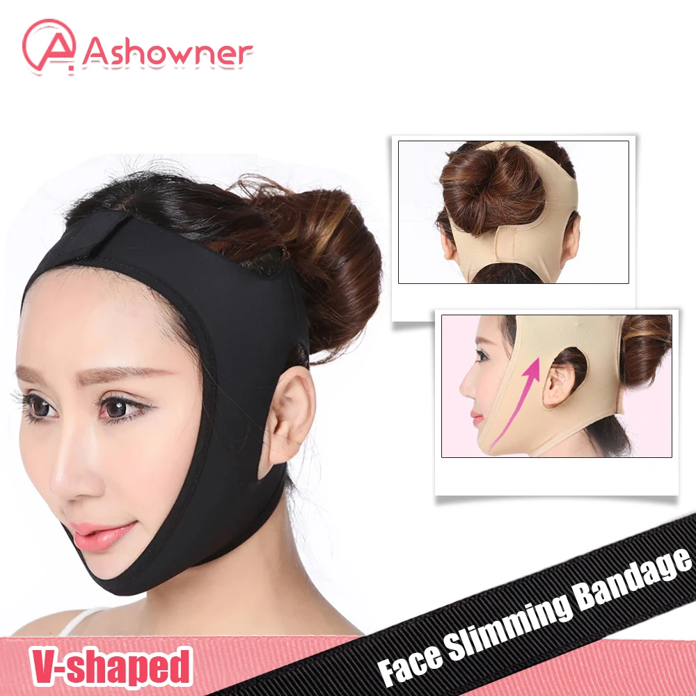 

Face V Shaper Facial Slimming Bandage Relaxation Lift Up Belt Shape Lift Reduce Double Chin Face Thining Band Massage Slimmer