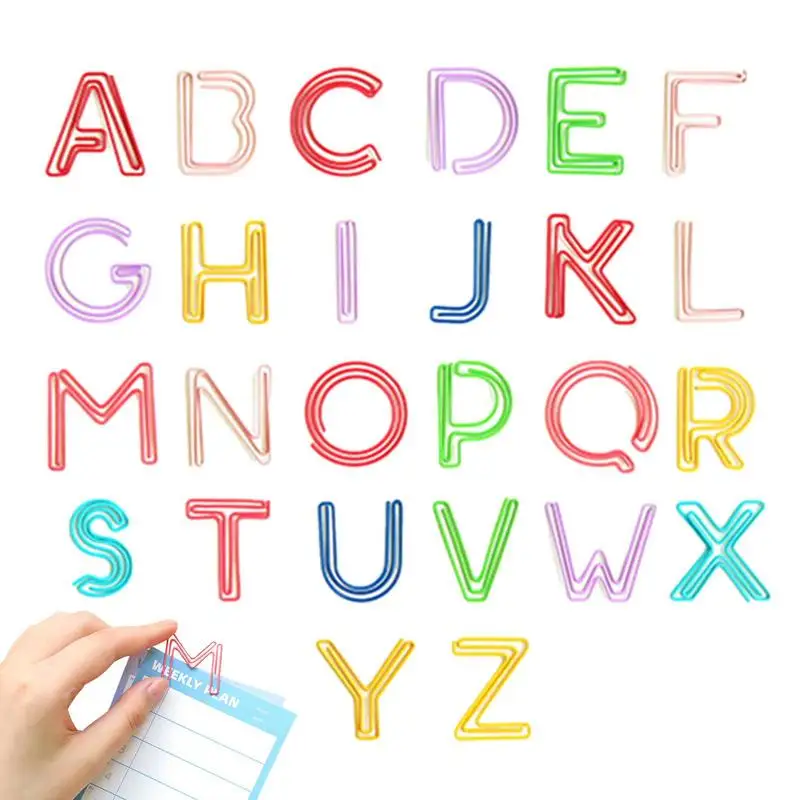 Metal Paper Clips 26PCS Lovely Letters Metal Office Clips Set Students Funny School Learning Stationery Colorful Office Clips
Metal Paper Clips 26PCS Lovely Letters Metal Office Clips Set Students Funny School Learning Stationery Colorful Office Clips