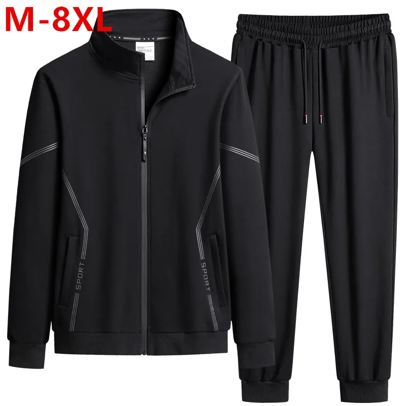 

WINSTAND Plus Size 8XL Men's Tracksuit Suit New Arrived Tracksuit Mens Casual Solid Solor Sweatpant Set Unisex Jogging Suit 2023