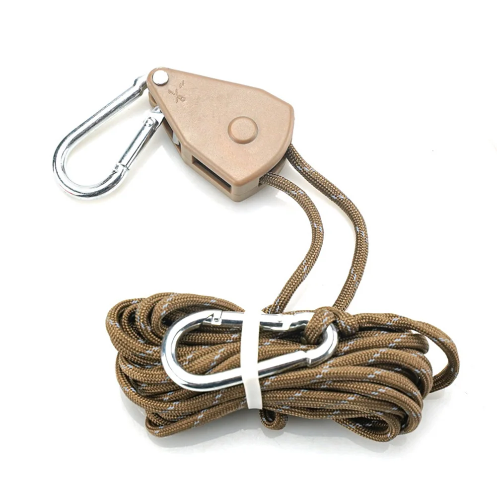 4/5M Adjustable Lanyard Hanging For Tent Fan Grow Plant Lamp Pulley Rope Ratchet Hanger Lifting Pulley Hook Camping Stop Buckles
4/5M Adjustable Lanyard Hanging For Tent Fan Grow Plant Lamp Pulley Rope Ratchet Hanger Lifting Pulley Hook Camping Stop Buckles