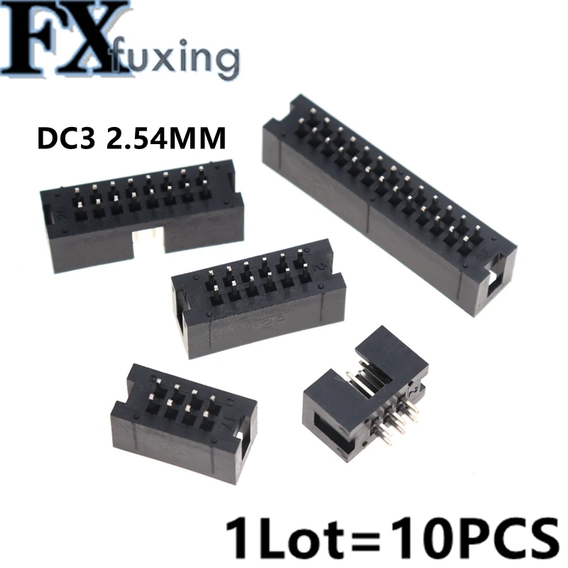 10PCS DC3 6P 8P 10P 14P 16P 20P 26P 30P 2.54mm Socket Header Connector ISP Male Double-spaced Straight IDC Ox horn DC3-8P 2*4
10PCS DC3 6P 8P 10P 14P 16P 20P 26P 30P 2.54mm Socket Header Connector ISP Male Double-spaced Straight IDC Ox horn DC3-8P 2*4