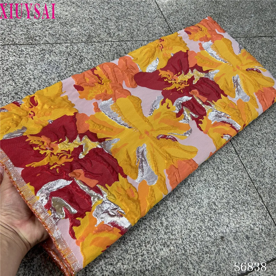 Latest Orange Jacquard Brocade French African Lace Fabric Organza Fabric African Style Fabric For Wedding Party Dress
Latest Orange Jacquard Brocade French African Lace Fabric Organza Fabric African Style Fabric For Wedding Party Dress