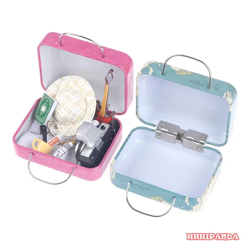 11PCS/Set 1:12 Dollhouse Miniature Travel Set Mini Suitcase Travel Essential Luggage Set For Doll House Playhouse Accessor
11PCS/Set 1:12 Dollhouse Miniature Travel Set Mini Suitcase Travel Essential Luggage Set For Doll House Playhouse Accessor
