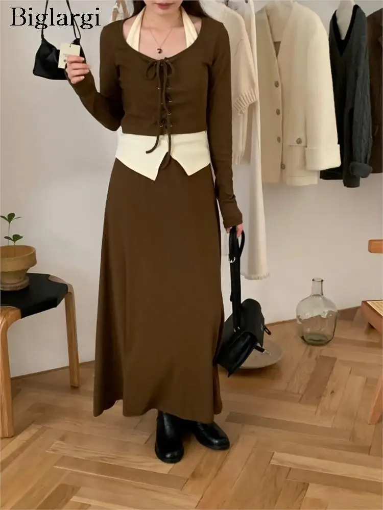 Autumn 3 Three Piece Set Casual Vest Top Women Bodycon Long Sleeve Ladies Cropped Blouses Fashion Loose Pleated Woman Skirt 2023
Autumn 3 Three Piece Set Casual Vest Top Women Bodycon Long Sleeve Ladies Cropped Blouses Fashion Loose Pleated Woman Skirt 2023