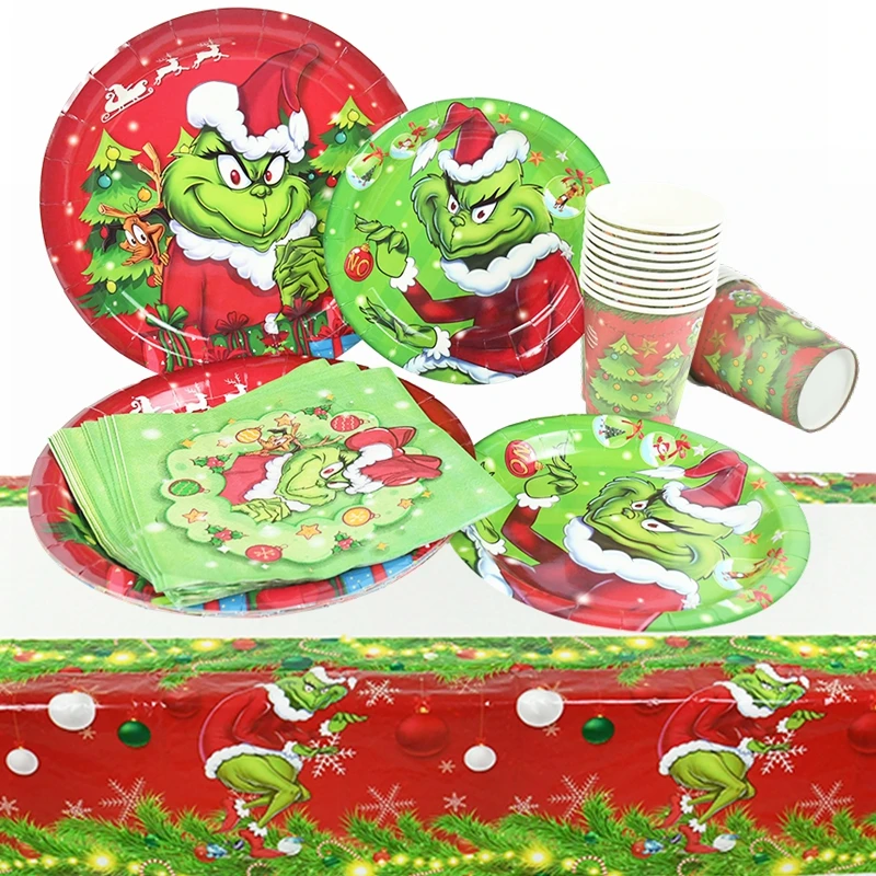 Merry Christmas Disposable Tableware Monster Theme Paper Plate Cup Napkin Home Christmas New Year Party Dinner Table Decorations
Merry Christmas Disposable Tableware Monster Theme Paper Plate Cup Napkin Home Christmas New Year Party Dinner Table Decorations