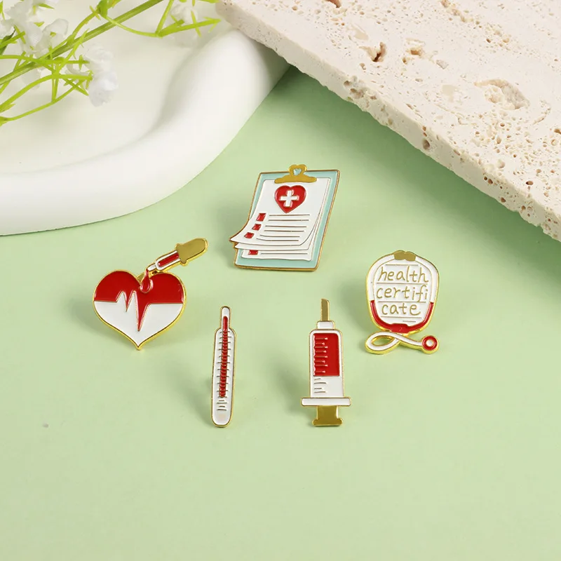 New Medical Equipment Brooch Stethoscope Electrocardiogram Metal Enamel Lapel Pin Custom Nurse Doctor Backpack Badges Jewelry
New Medical Equipment Brooch Stethoscope Electrocardiogram Metal Enamel Lapel Pin Custom Nurse Doctor Backpack Badges Jewelry