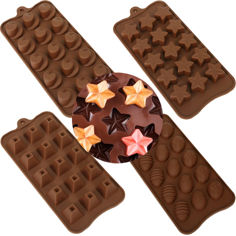 Chocolate Mold 15 Holes Fudge Ice Cube Silicone Mold Tray Rose Christmas Easter Heart Egg Shell Five-pointed Star Chocolate Mold
Chocolate Mold 15 Holes Fudge Ice Cube Silicone Mold Tray Rose Christmas Easter Heart Egg Shell Five-pointed Star Chocolate Mold
