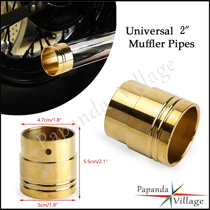 Universal 2" Brass Exhaust Tip For Harley Chooper Bobber XS650 Honda Suzuki Cafe Racer Custom Drilled Muffler End Pipe Tips
Universal 2" Brass Exhaust Tip For Harley Chooper Bobber XS650 Honda Suzuki Cafe Racer Custom Drilled Muffler End Pipe Tips