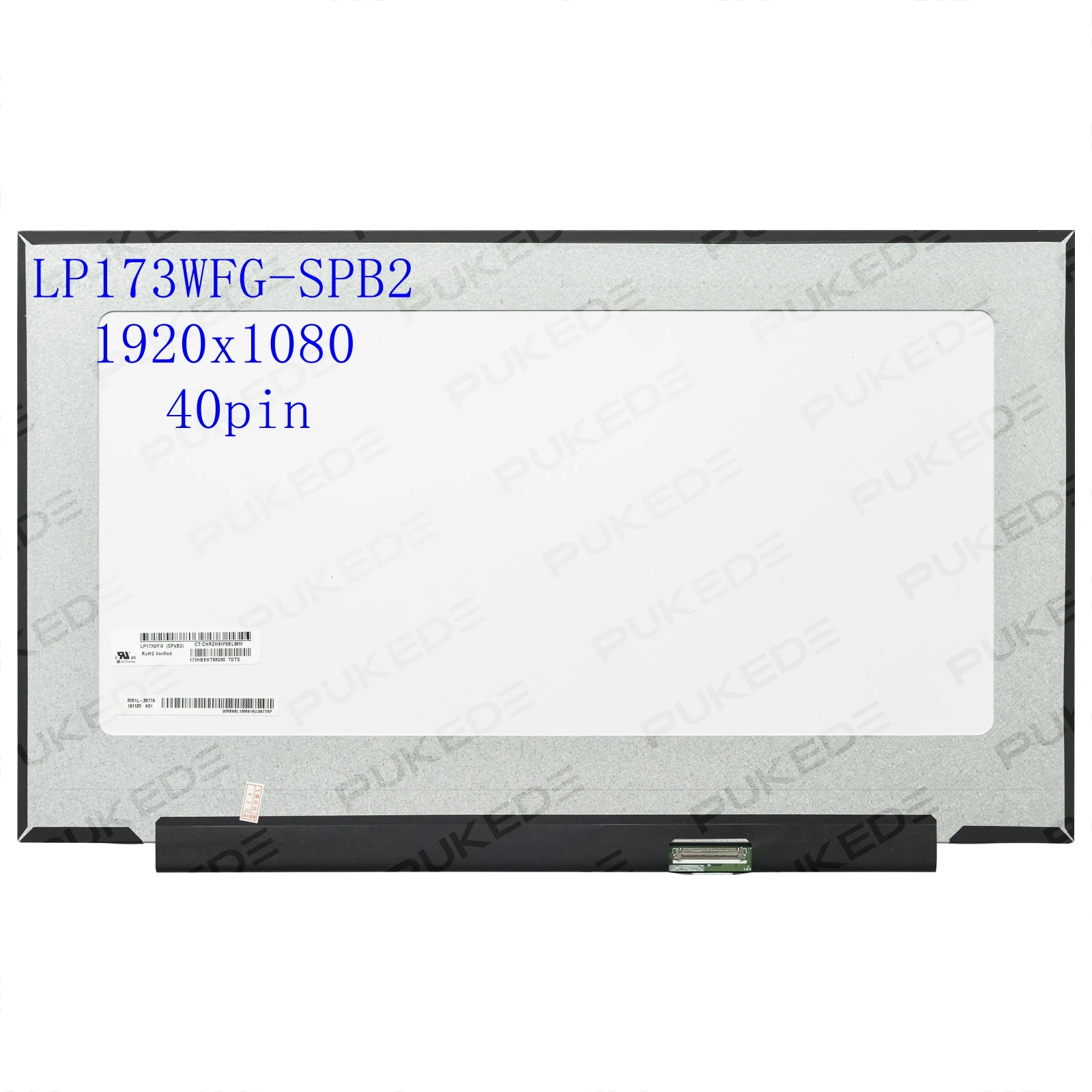 ЖК-экран для ноутбука 17,3 дюйма, 144 Гц, для HP 17-CD 17T-CD IPS, FHD1920x1080, 40pin
ЖК-экран для ноутбука 17,3 дюйма, 144 Гц, для HP 17-CD 17T-CD IPS, FHD1920x1080, 40pin