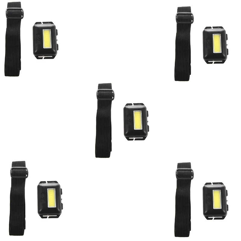 5X Cob LED Mini Head Light Lamp Headlight 3 Modes Rainproof Head Torch Flashlight Head For Outdoor Camping Fishing Black
5X Cob LED Mini Head Light Lamp Headlight 3 Modes Rainproof Head Torch Flashlight Head For Outdoor Camping Fishing Black
